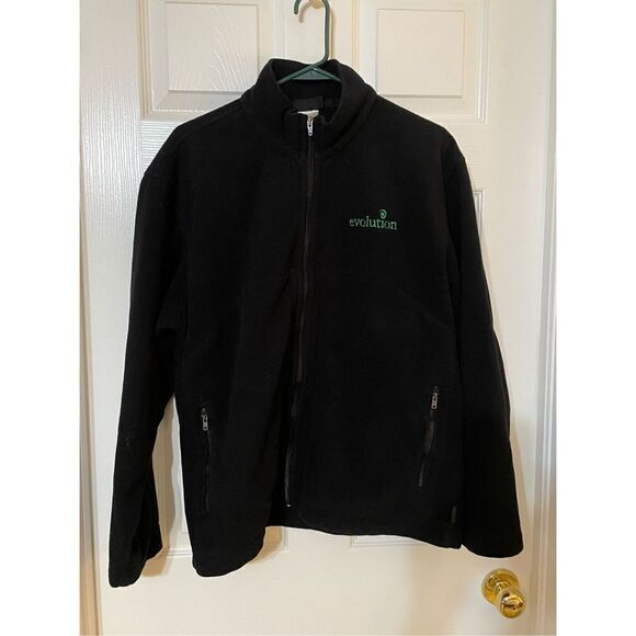 Patagonia Other - Patagonia Synchilla Jacket Black Fleece Light Coat Zip Up Mens L evolution logo